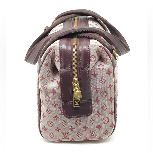 EUC Louis Vuitton Josephine Mini Lin PM Bordeaux Monogram Purse Bag - Authentic - Picture 7 of 9